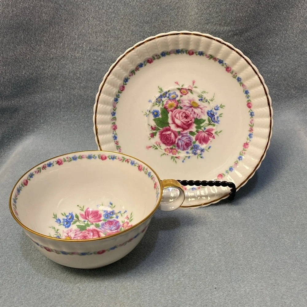 Pink Bernardaud and Co Limoges France Coffee Cup and Saucer